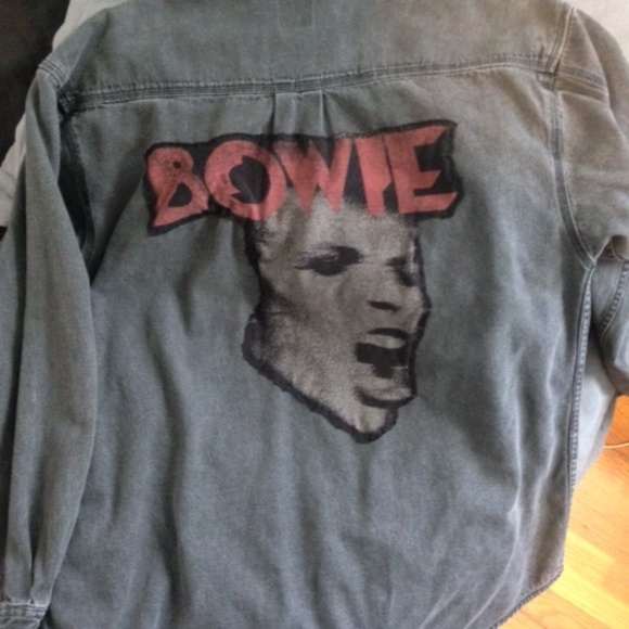 Custom handmade David Bowie Gap denim shirt jacket - Picture 3 of 3